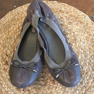 Women's X Appeal Ballet Silver Flats.